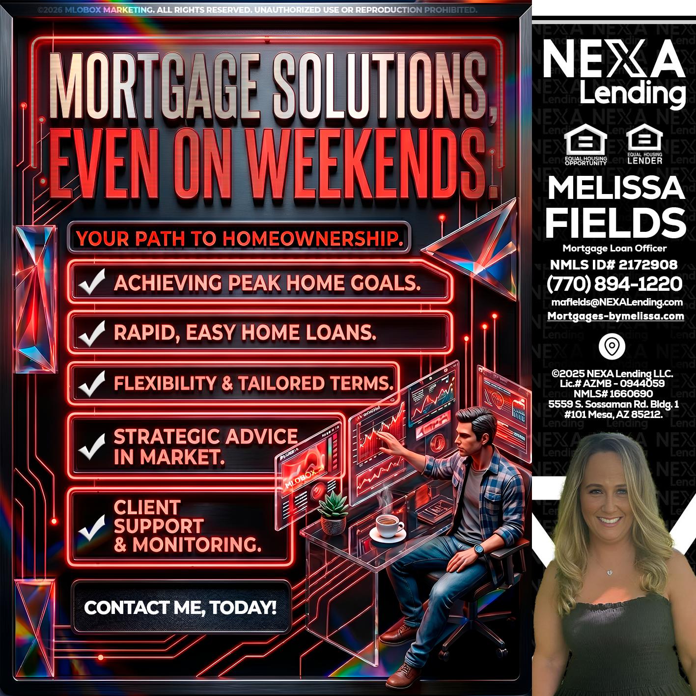WEEKEND SOLUTIONS - Melissa Fields -Mortgage Loan Officer