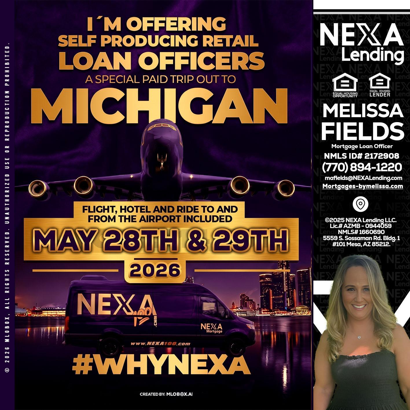 MICHIGAN - Melissa Fields -Mortgage Loan Officer