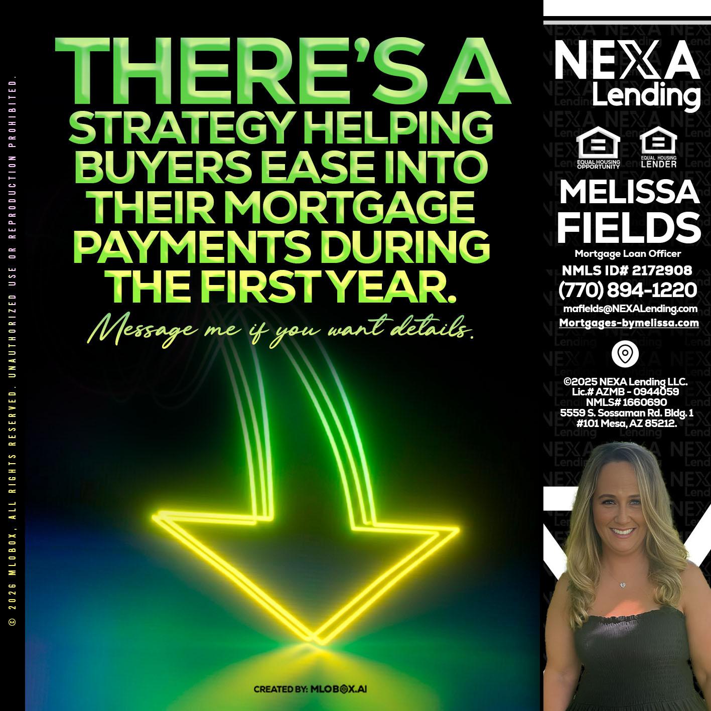 THERES A STATEGY - Melissa Fields -Mortgage Loan Officer