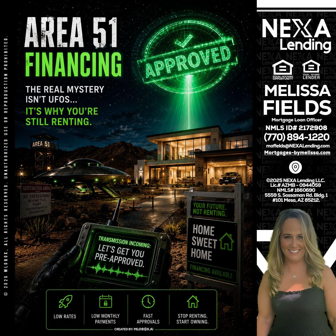 AREA 51 - Melissa Fields -Mortgage Loan Officer