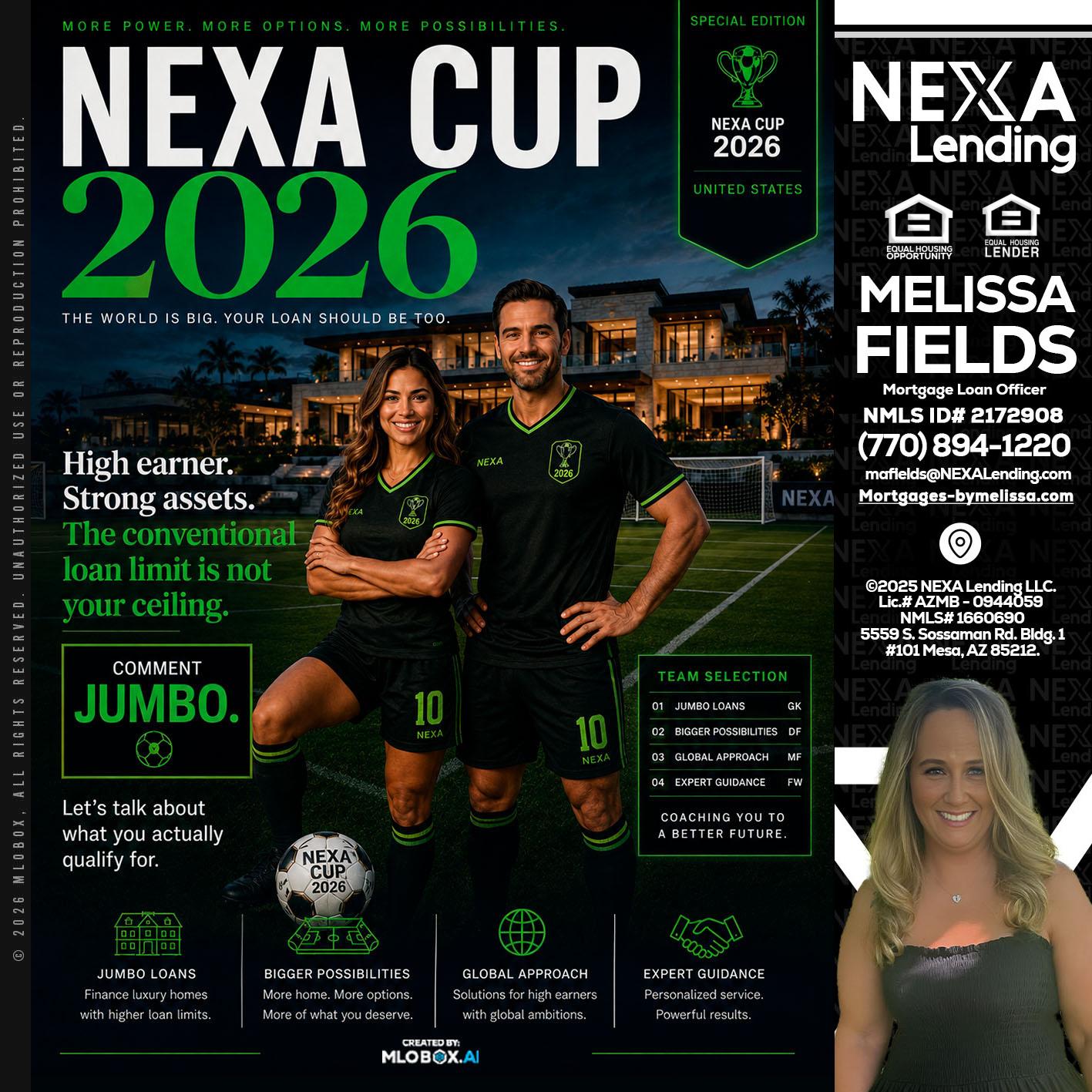 NEXA CUP 2026 - Melissa Fields -Mortgage Loan Officer