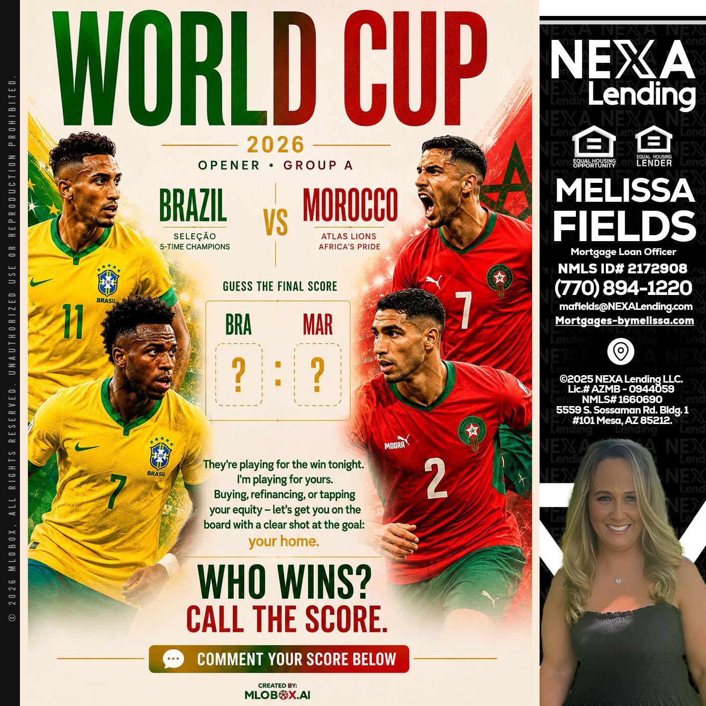WORLD CUP - Melissa Fields -Mortgage Loan Officer