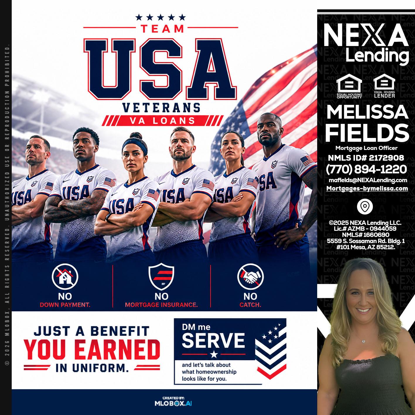 USA TEAM - Melissa Fields -Mortgage Loan Officer