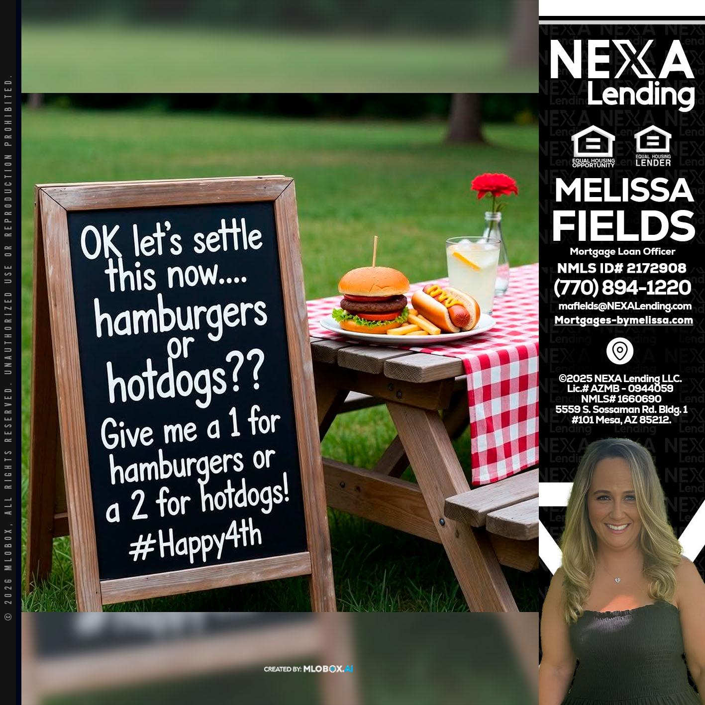 let settle this - Melissa Fields -Mortgage Loan Officer