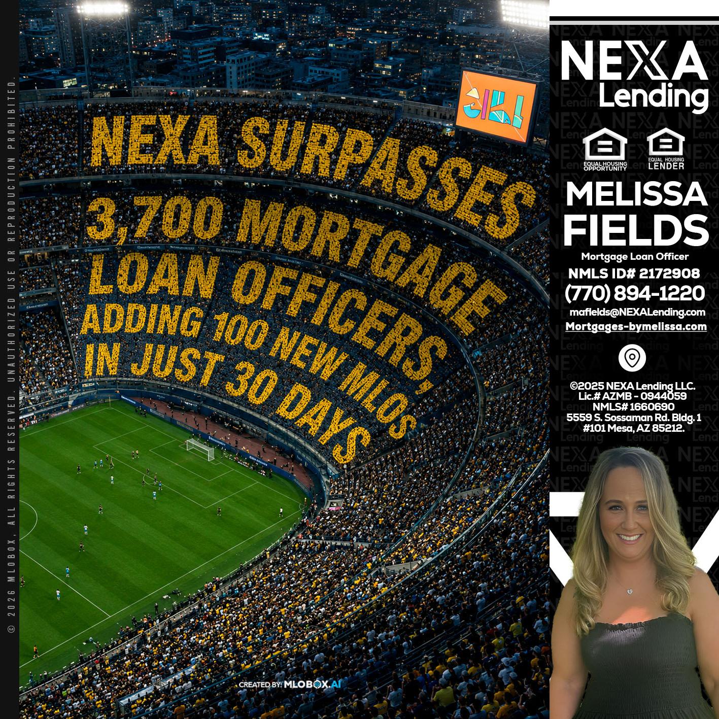 NEXA SURPASSES - Melissa Fields -Mortgage Loan Officer
