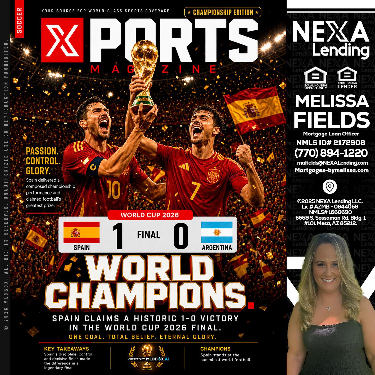 SPAIN CHAMPION - Melissa Fields -Mortgage Loan Officer