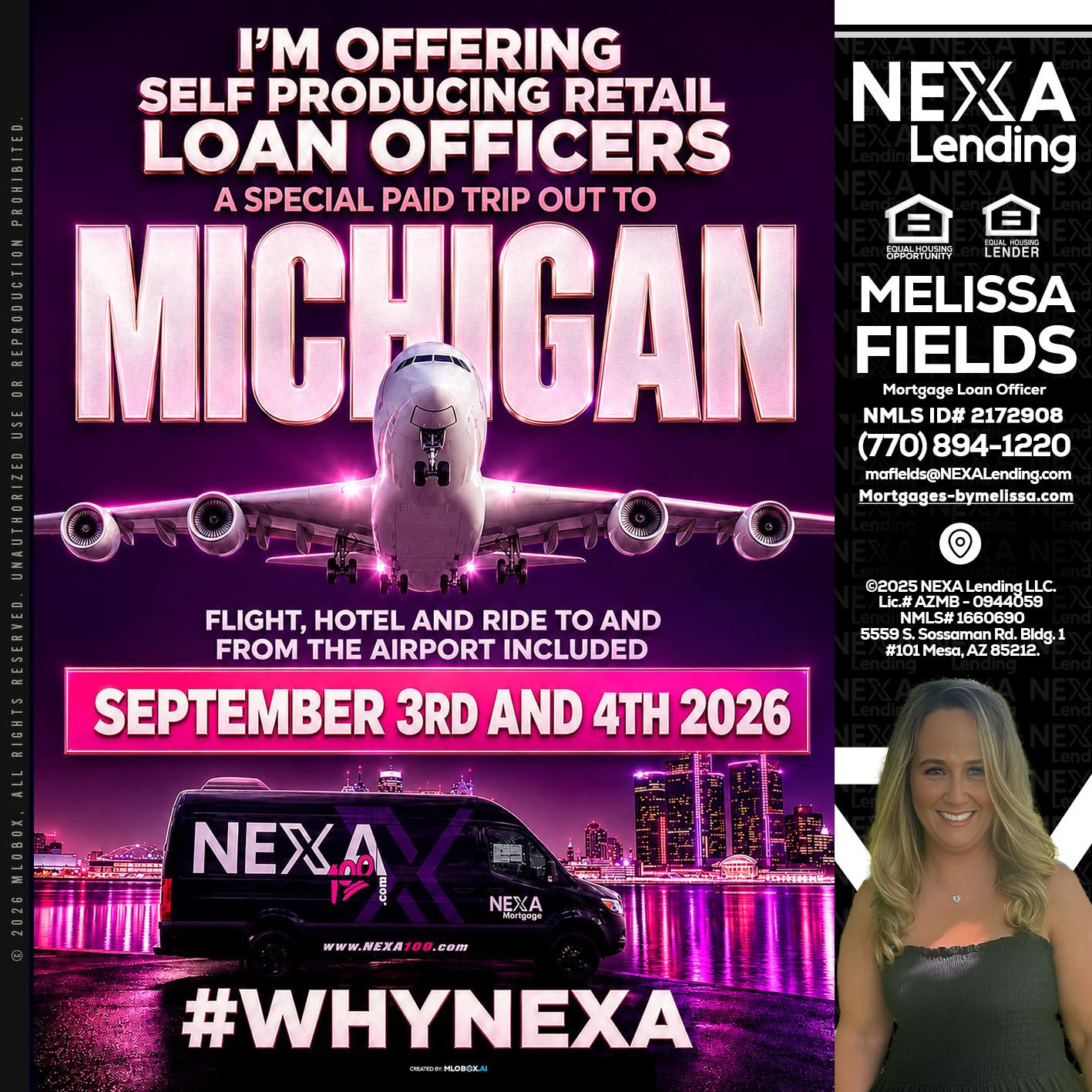 MICHIGAN TRIP - Melissa Fields -Mortgage Loan Officer