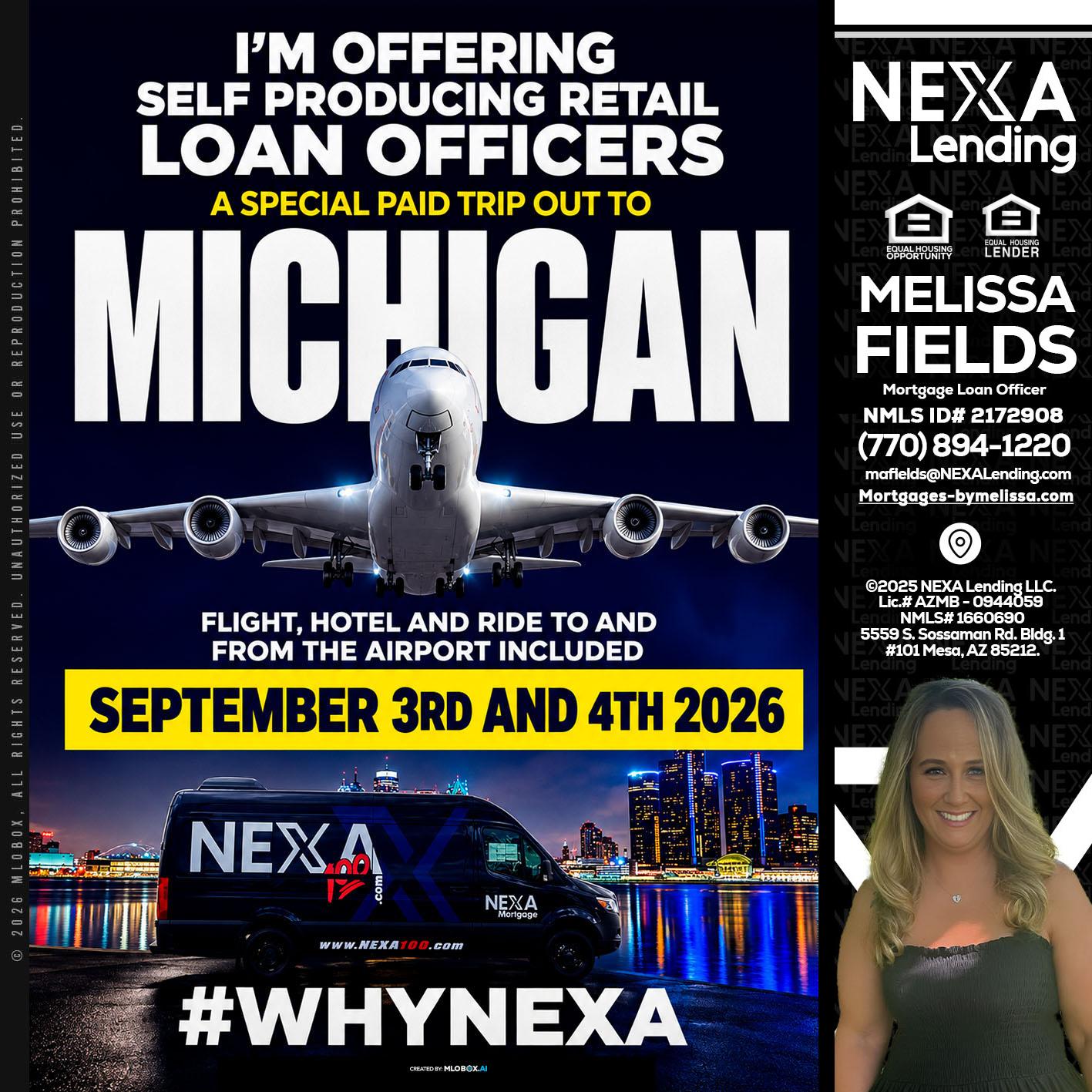 MICHIGAN - Melissa Fields -Mortgage Loan Officer