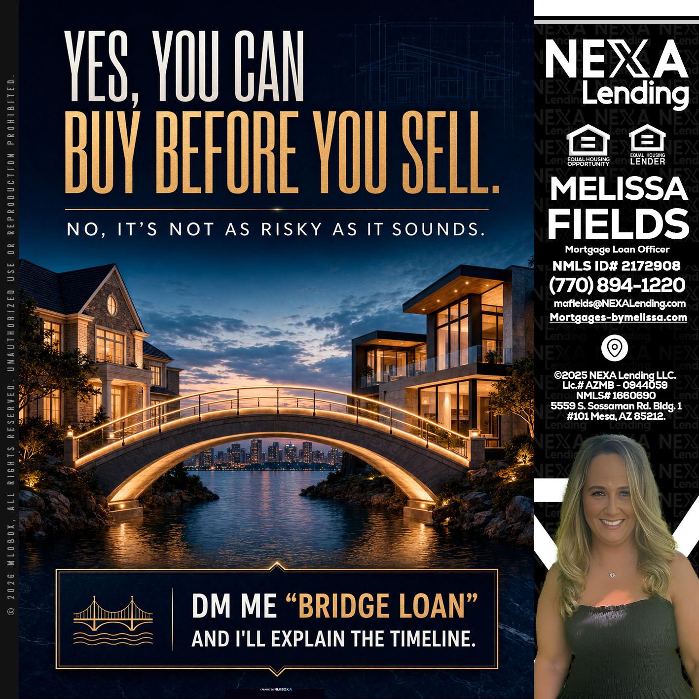 YES, YOU CAN - Melissa Fields -Mortgage Loan Officer