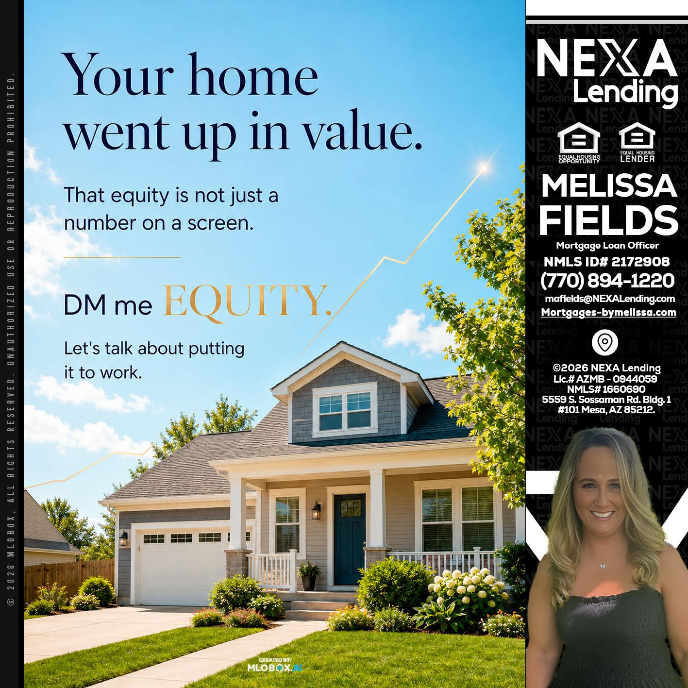 YOUR HOME - Melissa Fields -Mortgage Loan Officer
