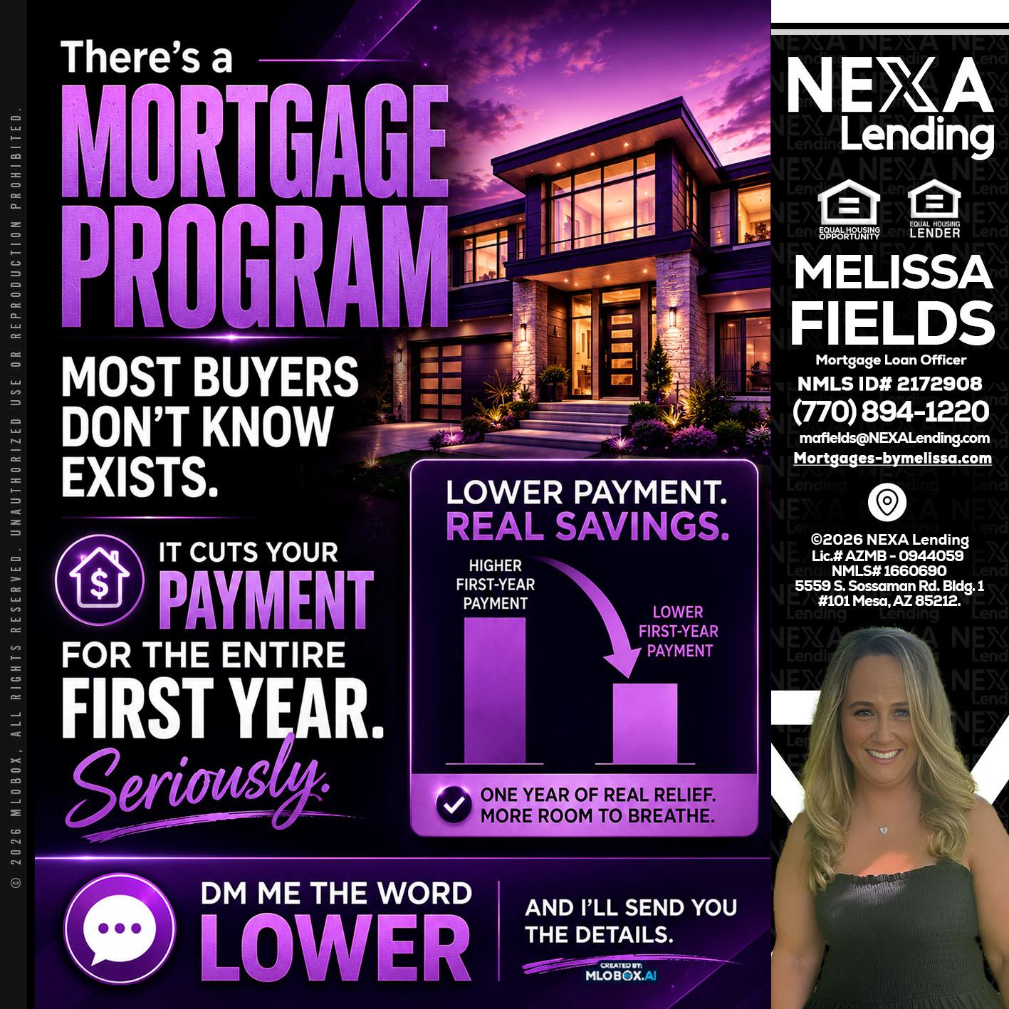MORTGAGE PROGRAM - Melissa Fields -Mortgage Loan Officer